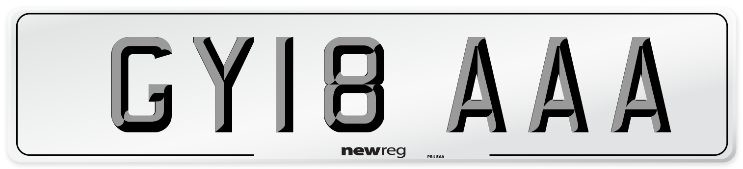GY18 AAA Number Plate from New Reg